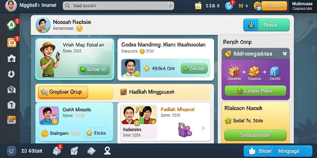 Grafis yang menarik dan penuh warna.